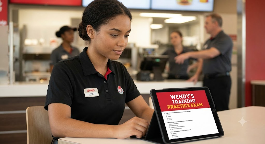 Wendys Training Practice Test Banner