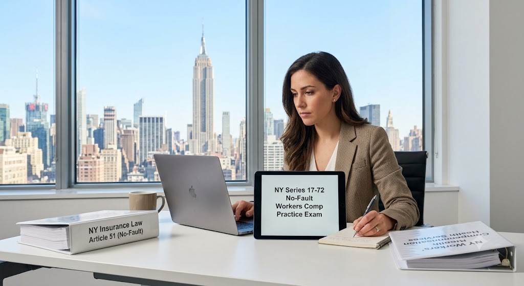 NY Series 17-72 No-Fault Workers Comp Practice Exam Banner