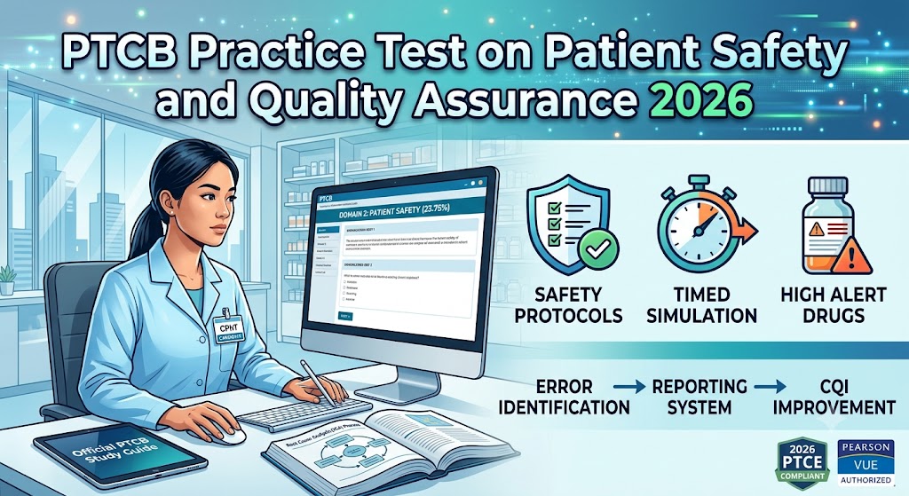 PTCB Practice Test on Patient Safety and Quality Assurance 2026 Banner