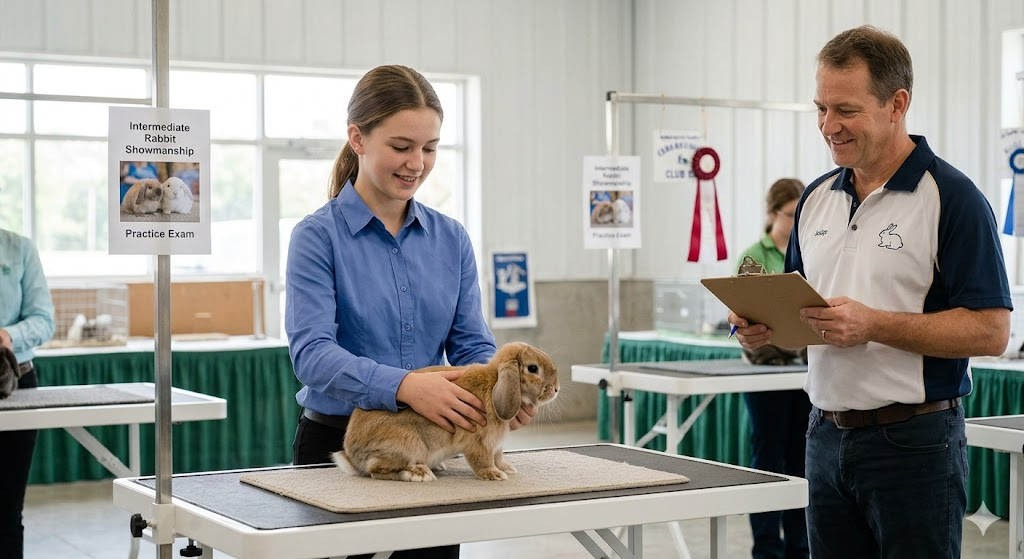 Intermediate Rabbit Showmanship Practice Test Banner