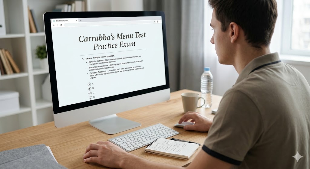 Carrabbas Menu Practice Test Banner