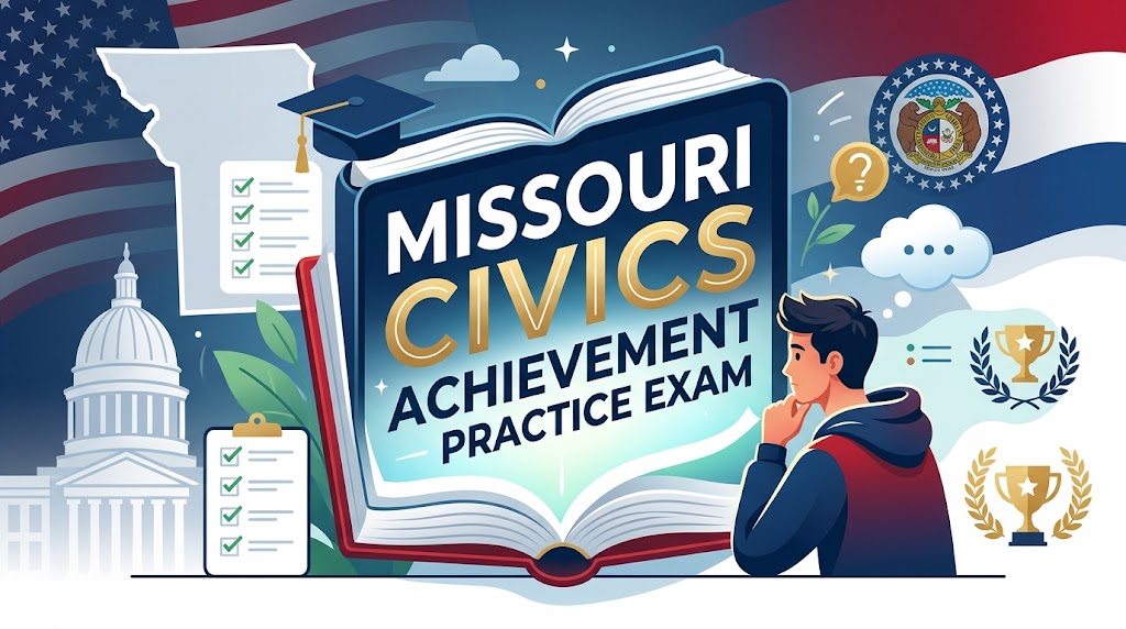 Missouri Higher Education Civics Achievement Practice Exam Banner