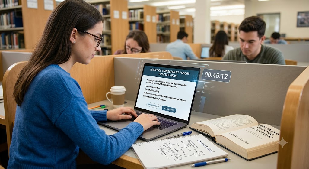 Scientific Management Theory Practice Test Banner