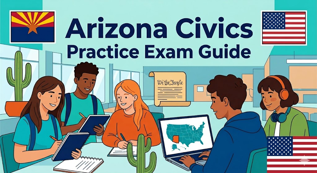 Prepare with Arizona Civics Test Practice Exam Banner