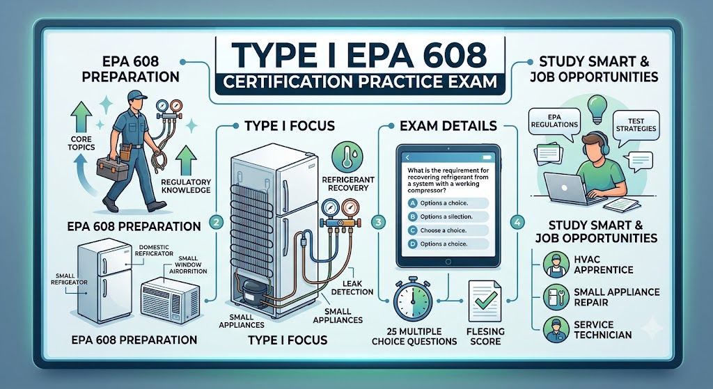 Type I EPA 608 Certification Practice Exam Banner
