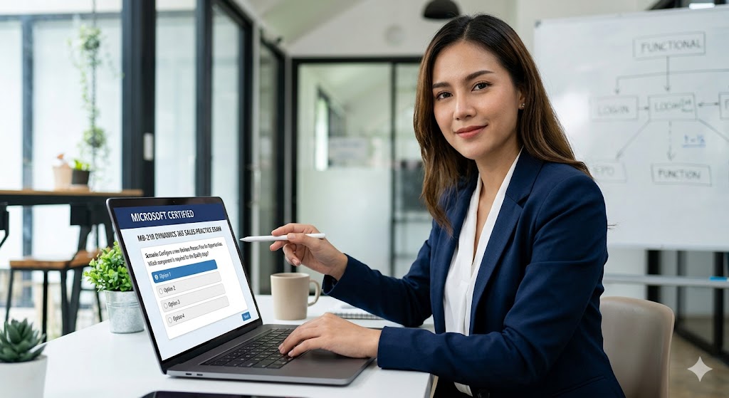 Microsoft Certified: Dynamics 365 Sales Functional Consultant Associate (MB-210) Practice Exam Banner