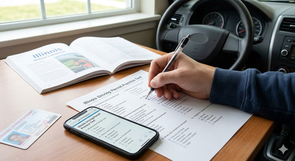 Illinois Driving Permit Practice Test Banner