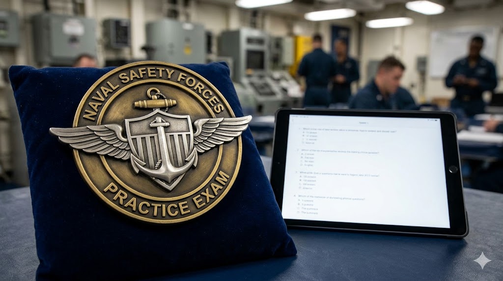 Naval Safety Forces Pin Practice Exam Banner