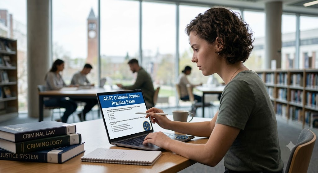 ACAT Criminal Justice Practice Test Banner