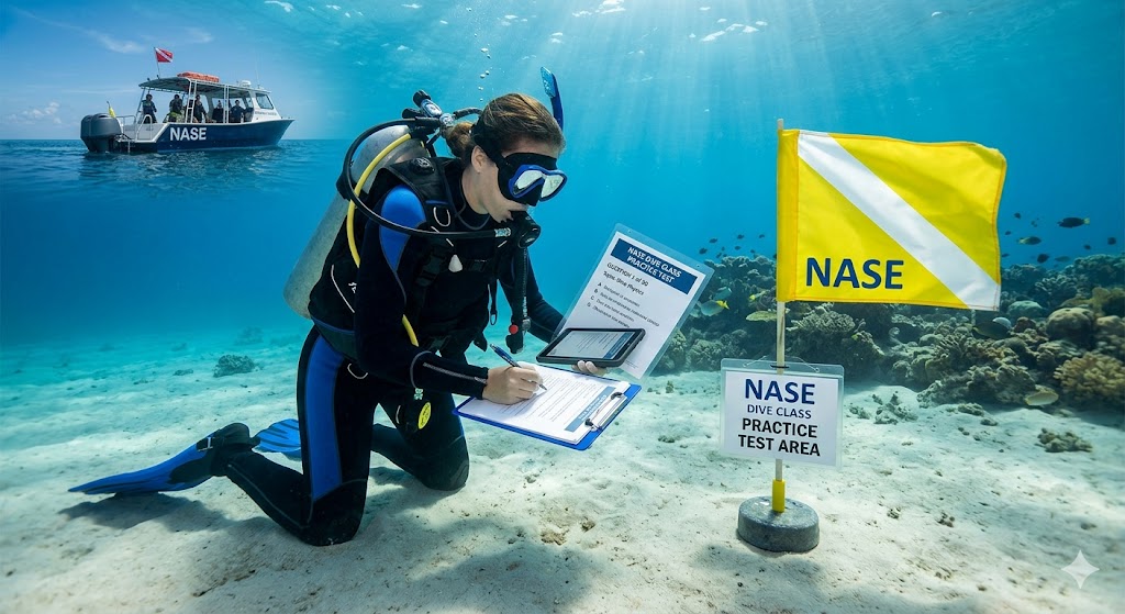 NASE Dive Class Practice Test Banner
