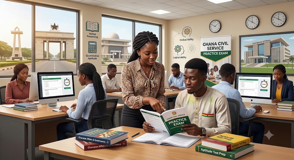Civil Service Practice Test & Exam Prep | Ghana Banner