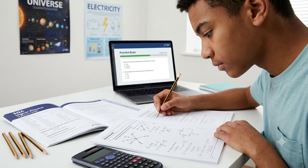 SQA Higher Physics Practice Exam Banner