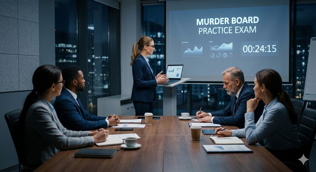 Murder Board Practice Exam Banner