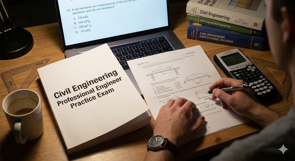 Civil Engineering Professional Engineer Practice Exam Banner