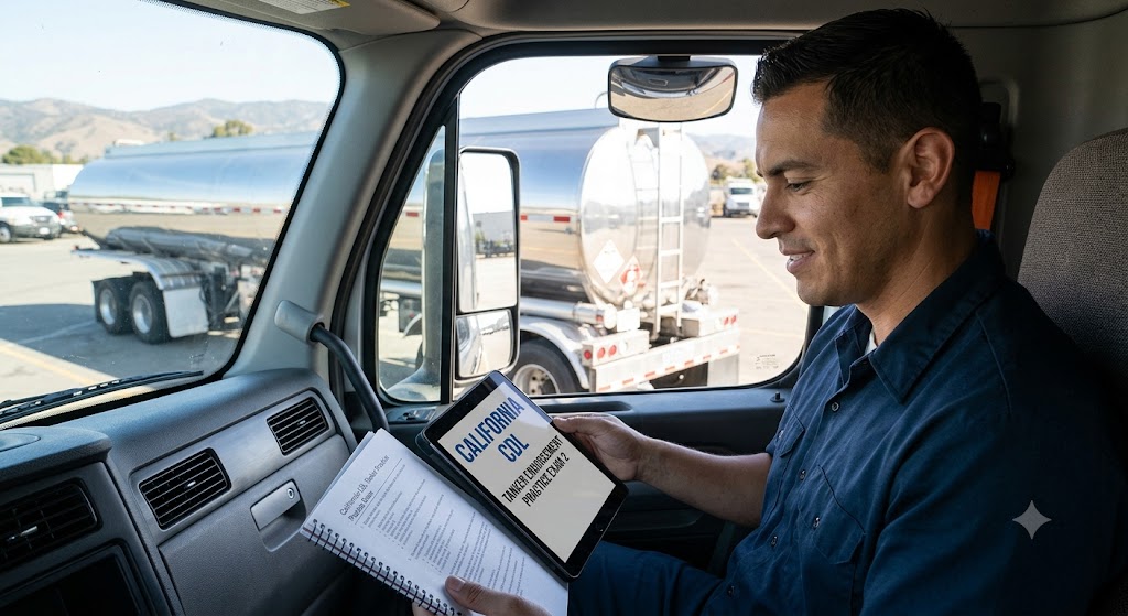 California CDL Tanker Practice 
Test 2 Banner