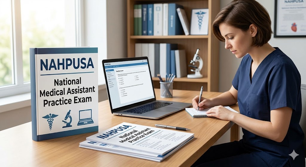 NAHPUSA National Medical Assistant (MA) Practice Exam Banner