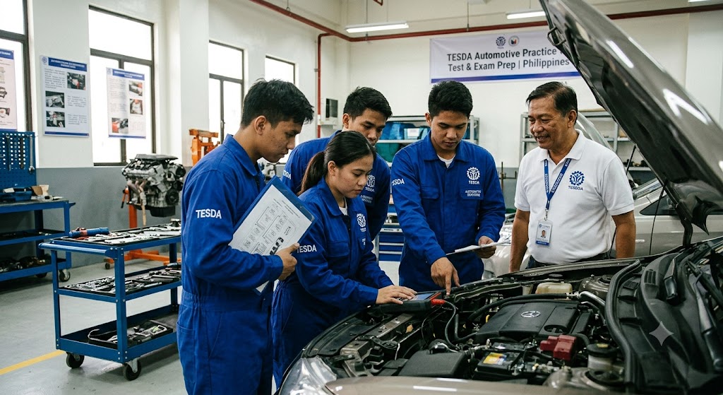 TESDA Automotive Practice Test & Exam Prep | Philippines Banner