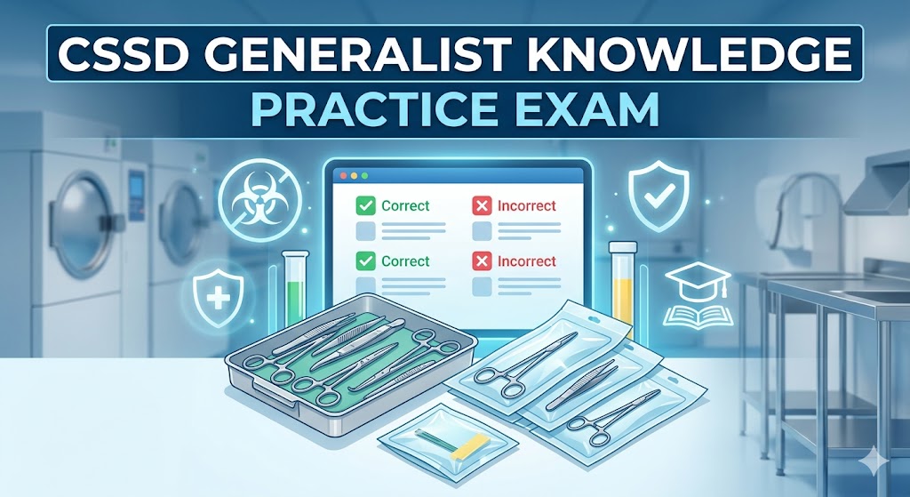 Central Sterile Services Department (CSSD) Practice Exam Banner