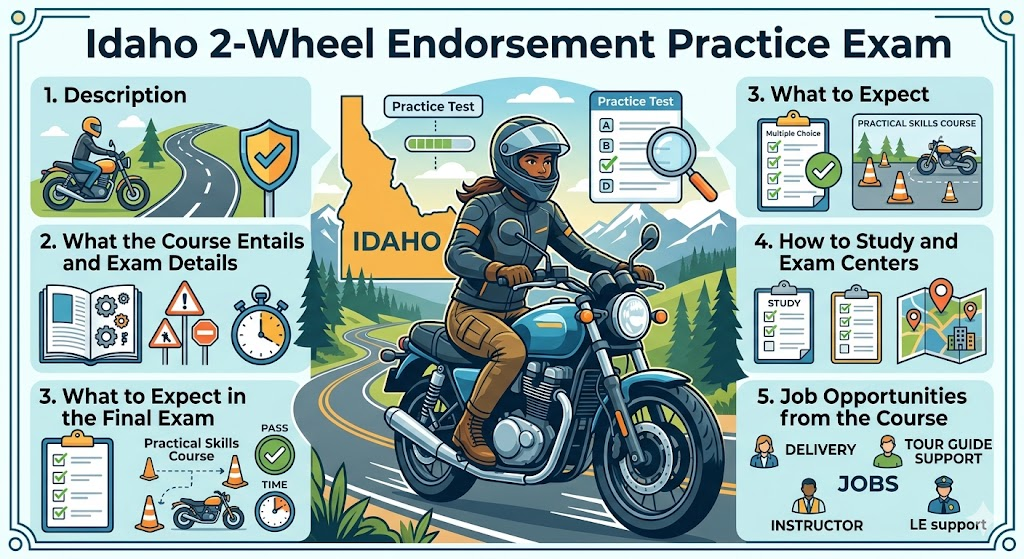 Idaho 2-Wheel Endorsement Practice Test Banner