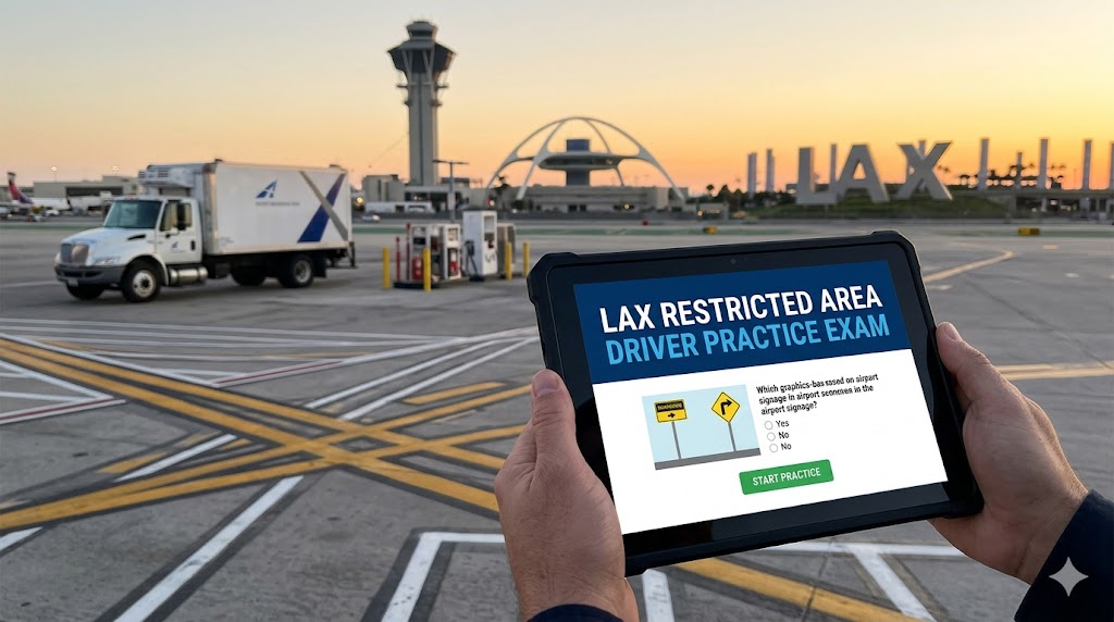 LAX Restricted Area Driver Practice Test Banner