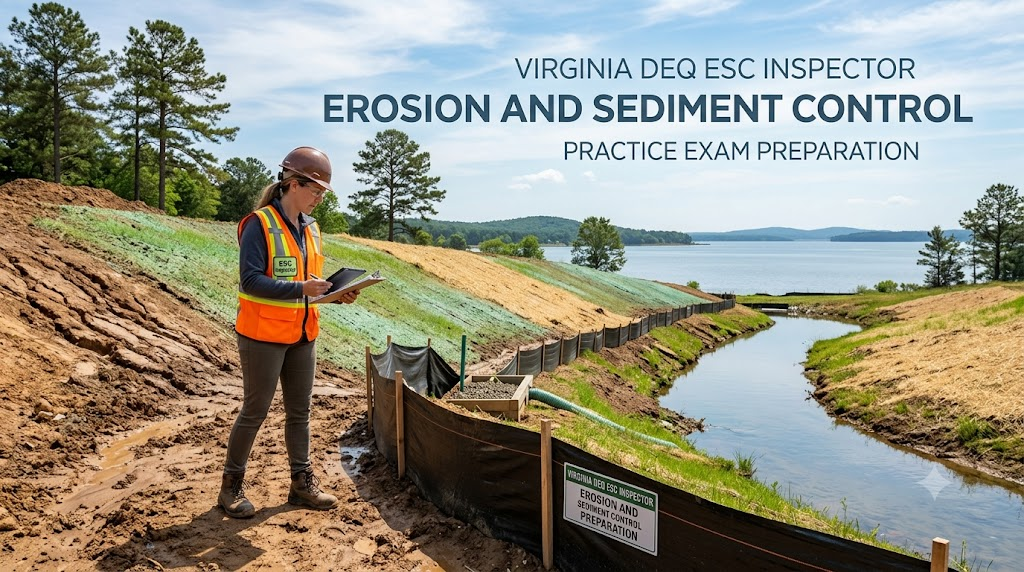 Virginia DEQ Erosion and Sediment Control (ESC) Inspector Practice Exam Banner