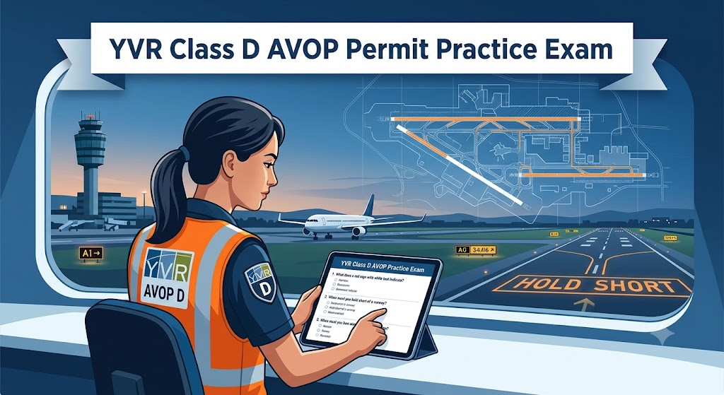 Vancouver International Airport (YVR) Class D Airside Vehicle Operator’s Permit (D-AVOP) Practice Test Banner