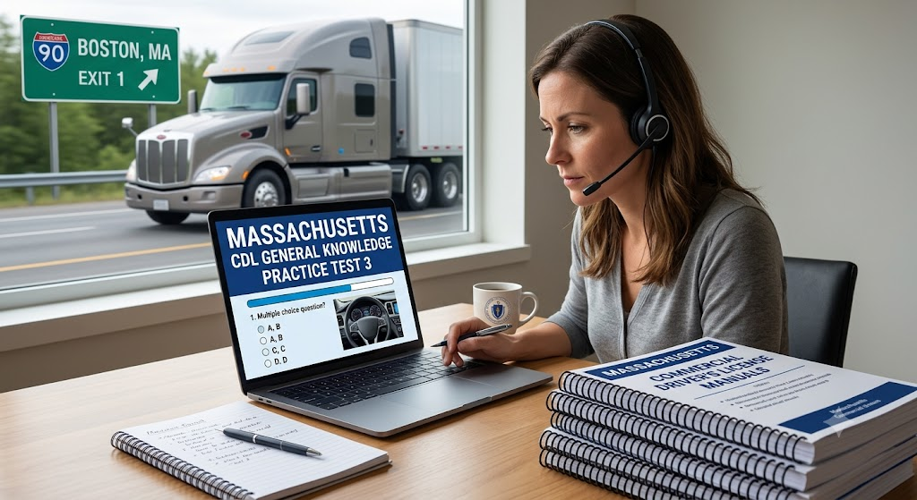 Massachusetts CDL General Knowledge Practice Test 3 Banner