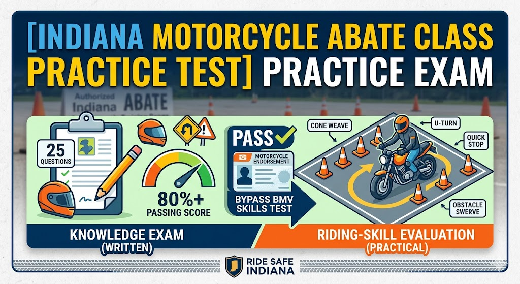 Indiana Motorcycle Abate Class Practice Test Banner