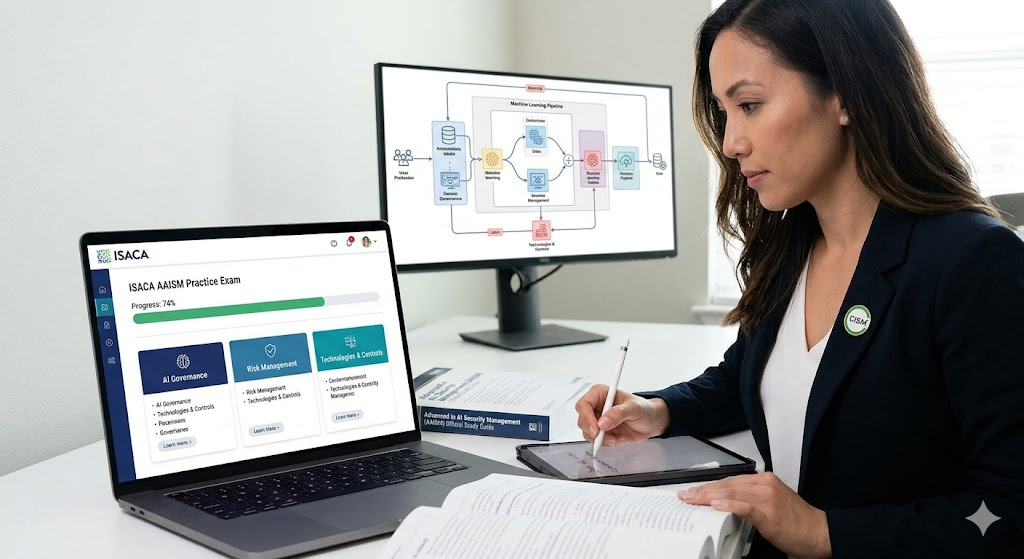 ISACA Advanced in AI Security Management (AAISM) Practice Test Banner