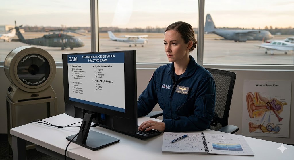 DAM Aeromedical Orientation Practice Test Banner