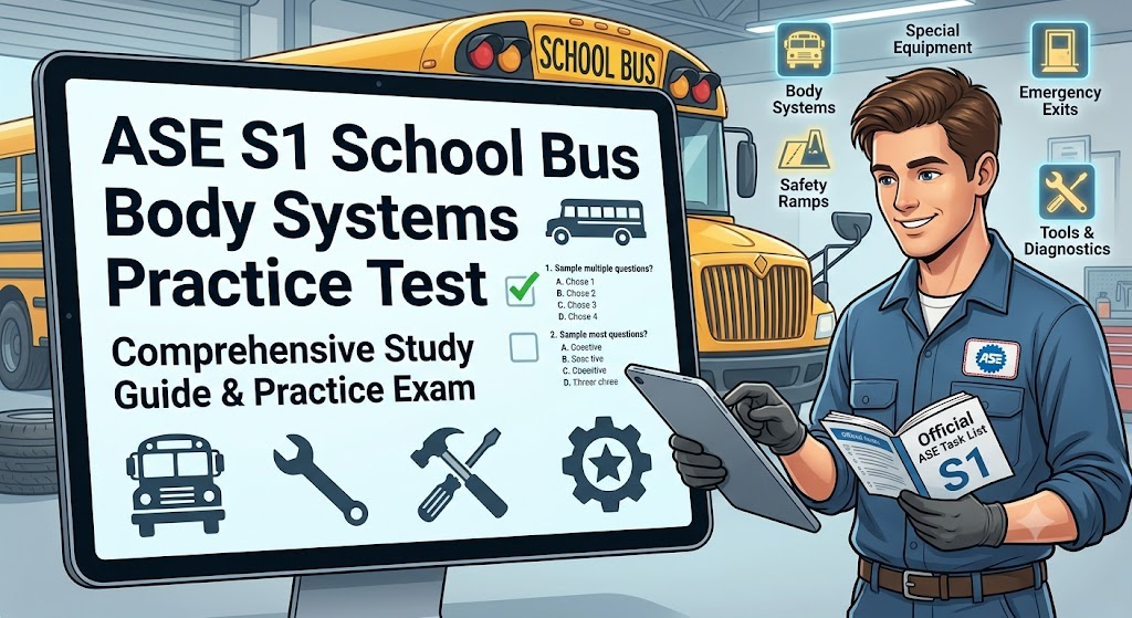 ASE School Bus Certification - Body Systems and Special Equipment (S1) Practice Test Banner