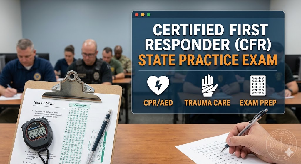 Certified First Responder (CFR) State Practice Test Banner