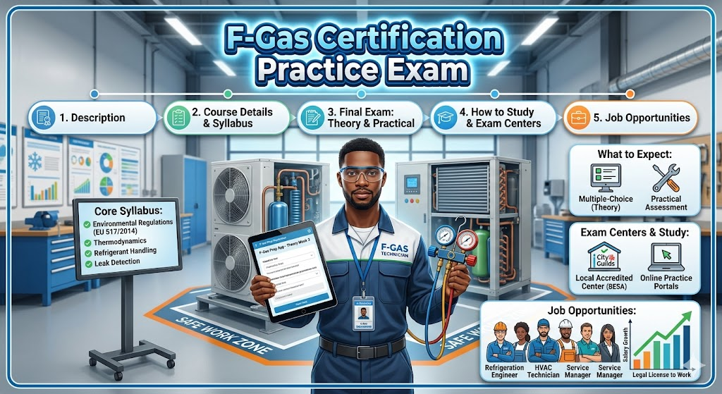 F‑Gas Certification Practice Exam Banner