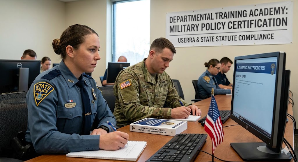 Military Service Policy for State Police Personnel Practice Test Banner