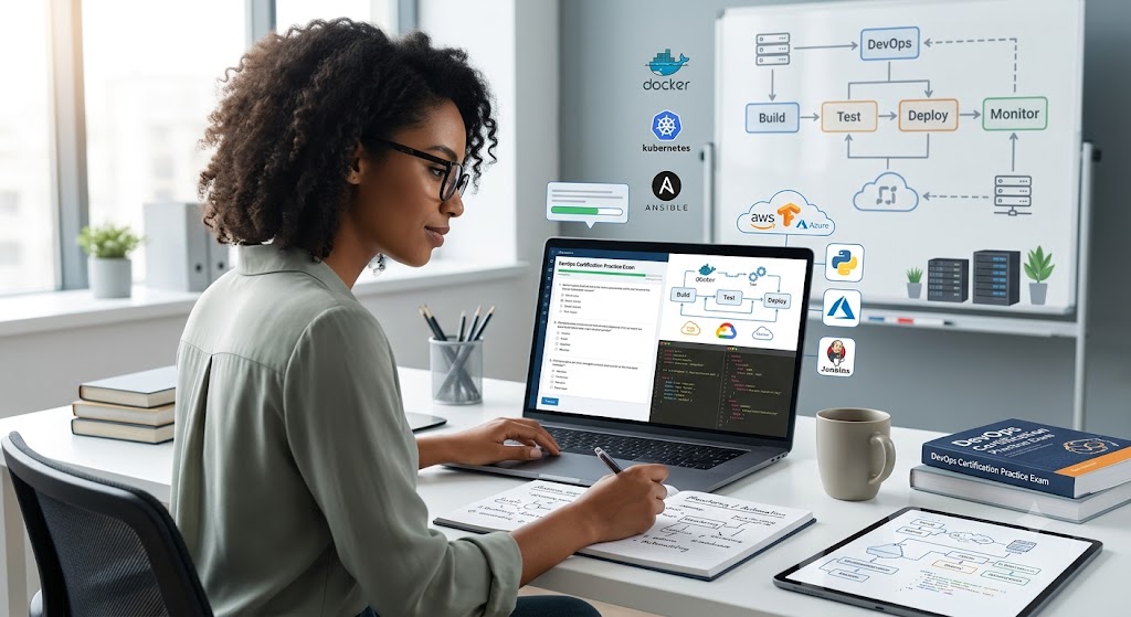 DevOps Practice Test & Exam Prep Banner
