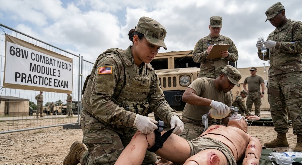 68W Combat Medic Module 3 Practice Exam Banner