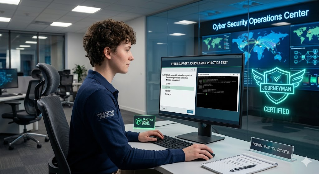Cyber Support Journeyman Practice Test Banner