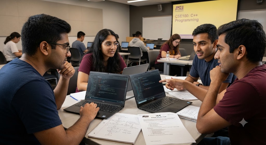 Arizona State University (ASU) CSE100 Principles of Programming with C++ Midterm 1 Practice Exam Banner