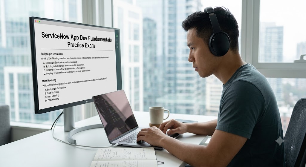 ServiceNow App Dev Fundamentals Practice Exam Banner