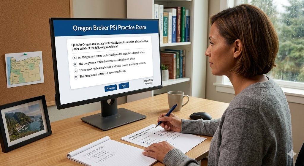 Oregon Broker PSI Practice Exam Banner