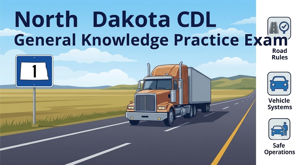 North Dakota CDL General Knowledge Practice Test 3 Banner