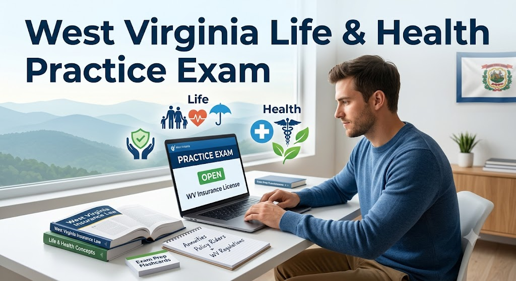 West Virginia Life and Health Practice Exam Banner