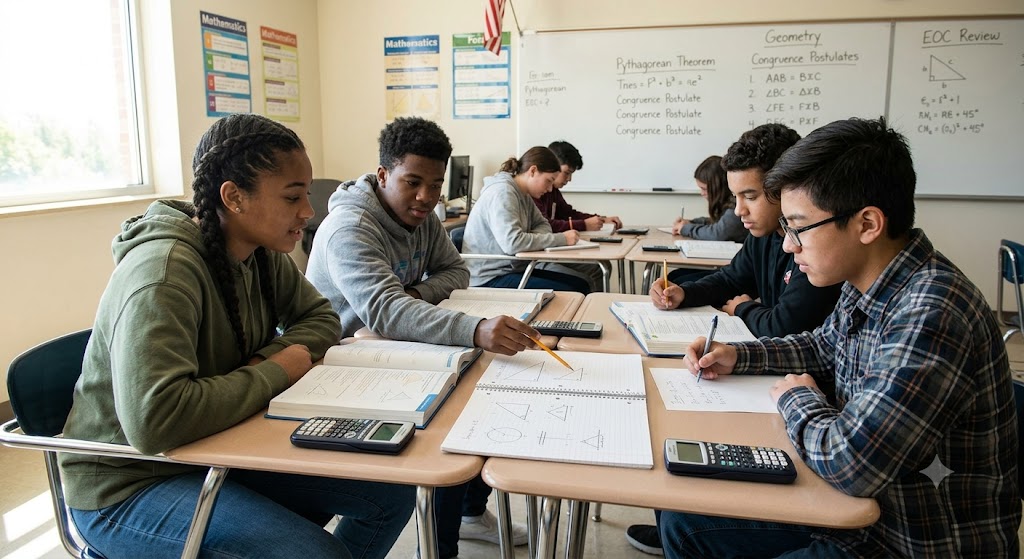 EOC Geometry Practice Test Questions with Answers Banner