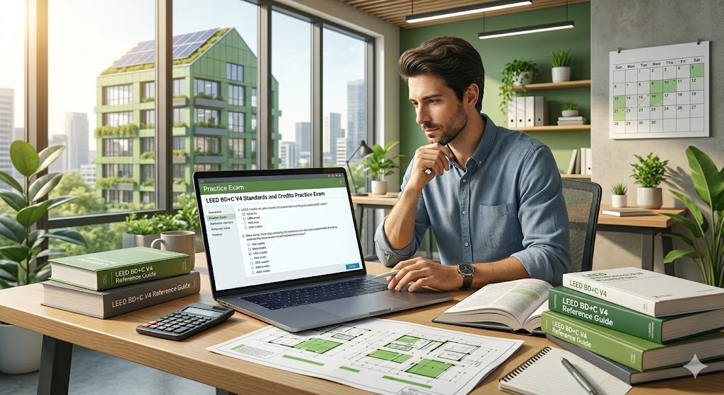LEED BD+C V4 Reference Standards and Credit Values Practice Test Banner