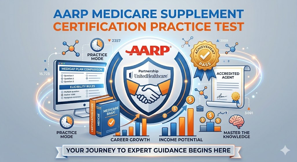 AARP Medicare Supplement Certification Practice Exam Banner