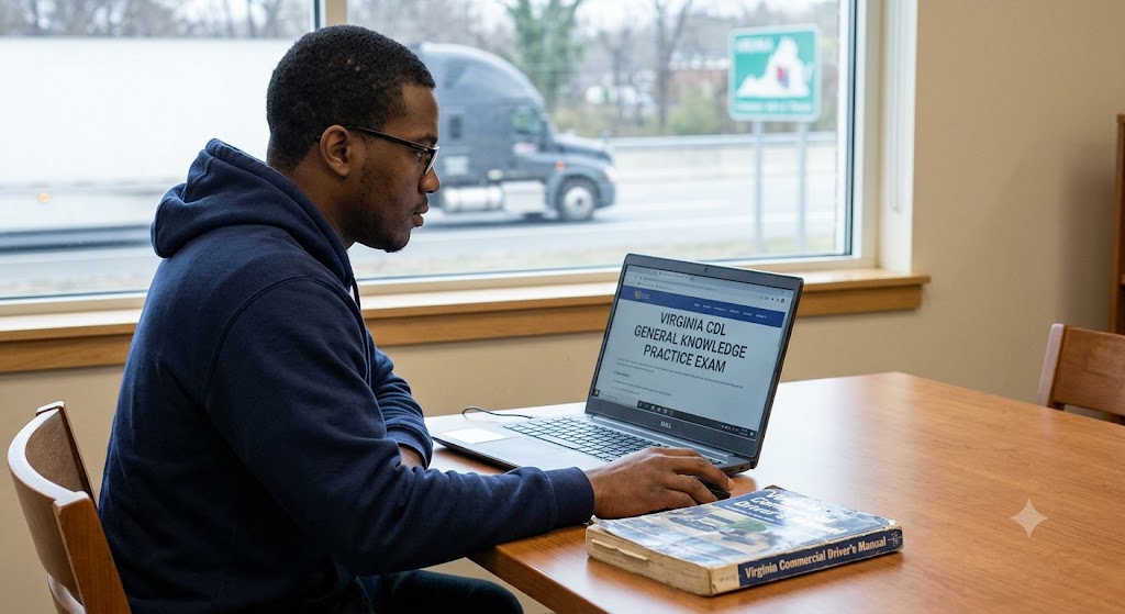 Virginia CDL General Knowledge Test Simulator Banner