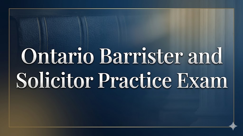 Ontario Barrister and Solicitor Practice Exam Banner