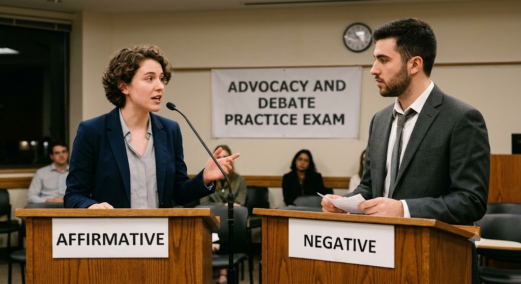 Advocacy and Debate Practice Test Banner
