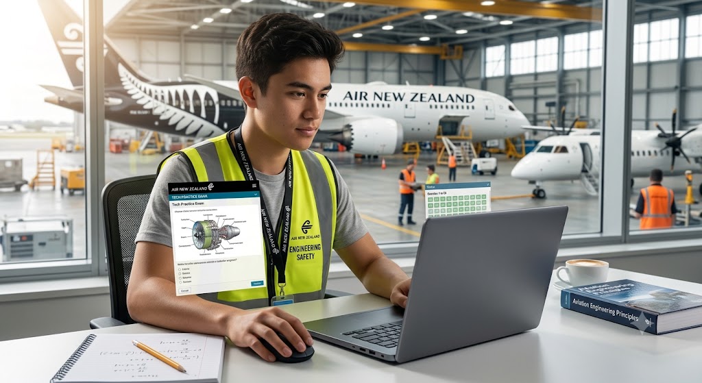 Air New Zealand Tech Practice Exam Banner