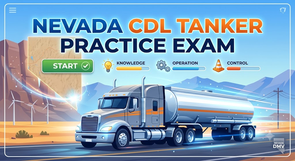 Nevada CDL Tanker Practice Test Banner